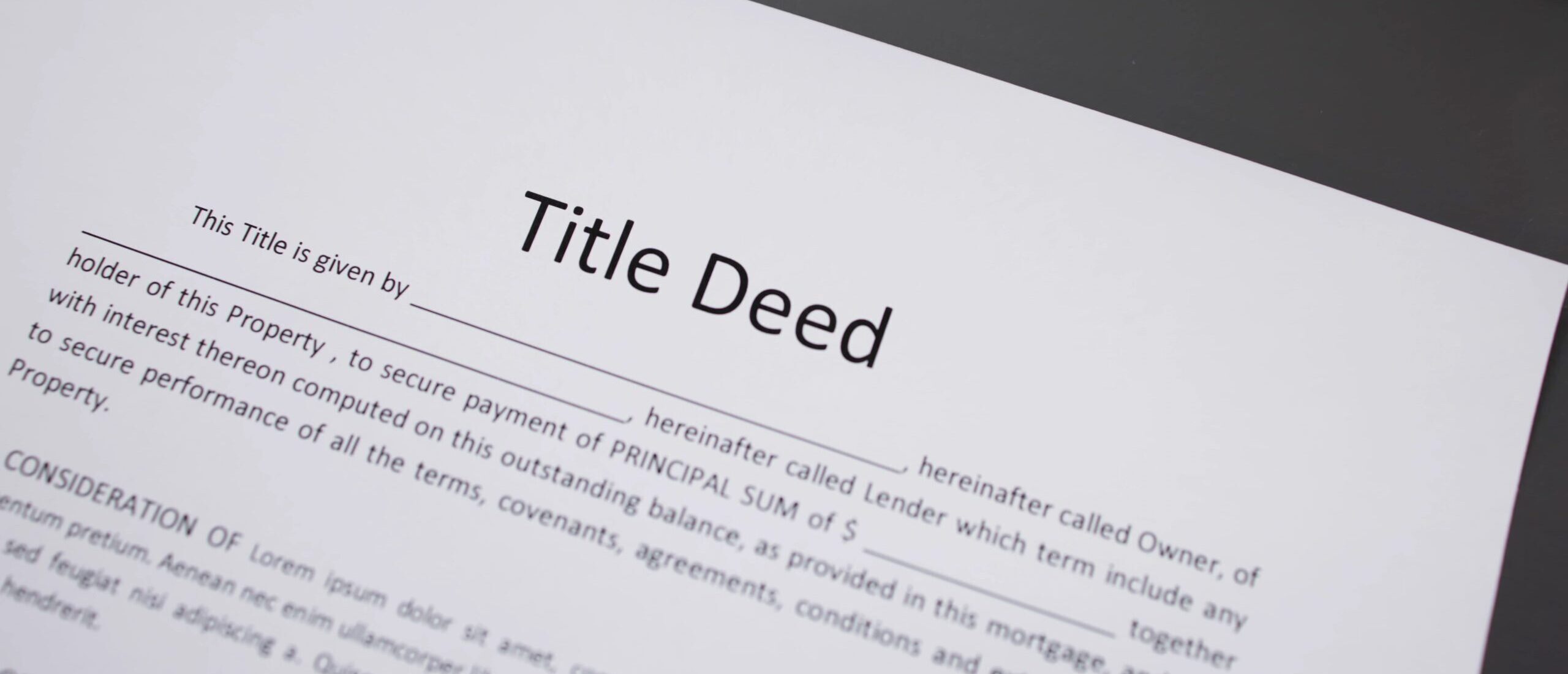 Amend Title Deed.